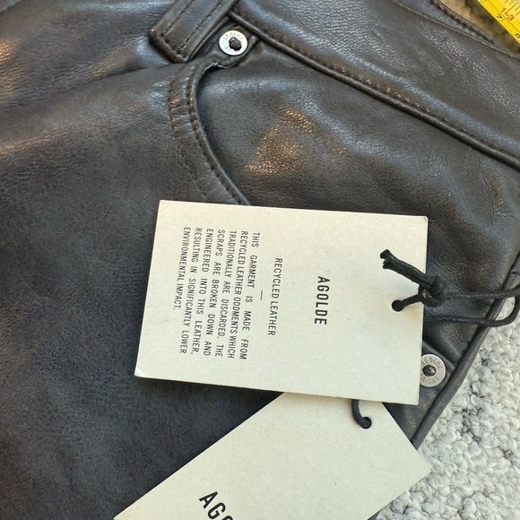 Agolde NWT 30 recycled leather dark gray Boot Cut Pants - Picture 14 of 17